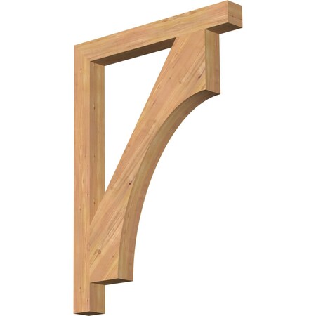 Ekena Millwork Westlake Block Smooth Bracket, Western Red Cedar, 3 1/2"W x 32"D x 44"H BKT04X32X44WTL05SWR